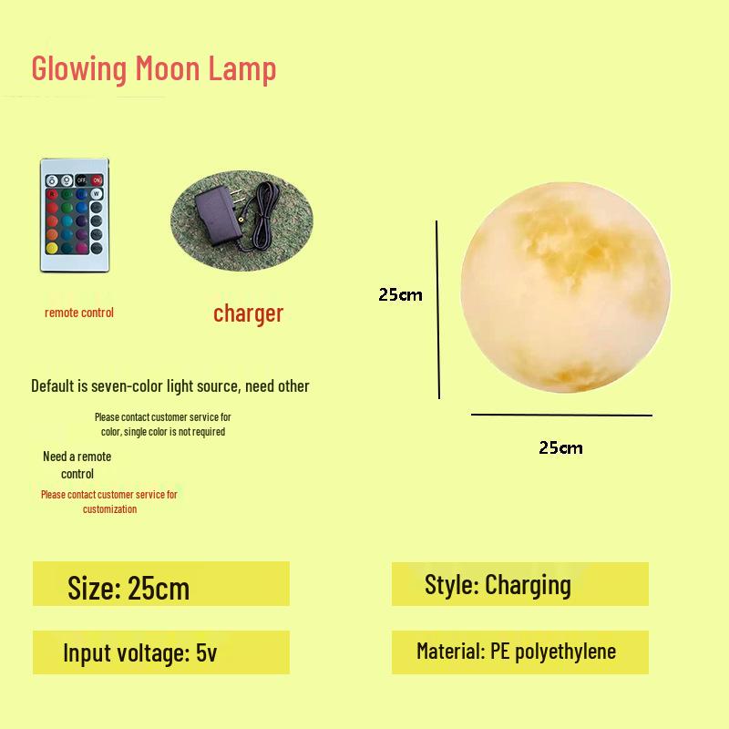 Solar-Powered Moon Lamp for Garden and Yard - Waterproof Decorative Outdoor Light