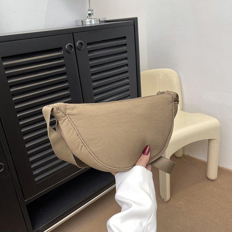 

Женская однотонная сумка-кроссбоди на молнии с пельменями, для отдыха, наплечные сумки с наклонным ремешком и регулируемым ремешком One Size