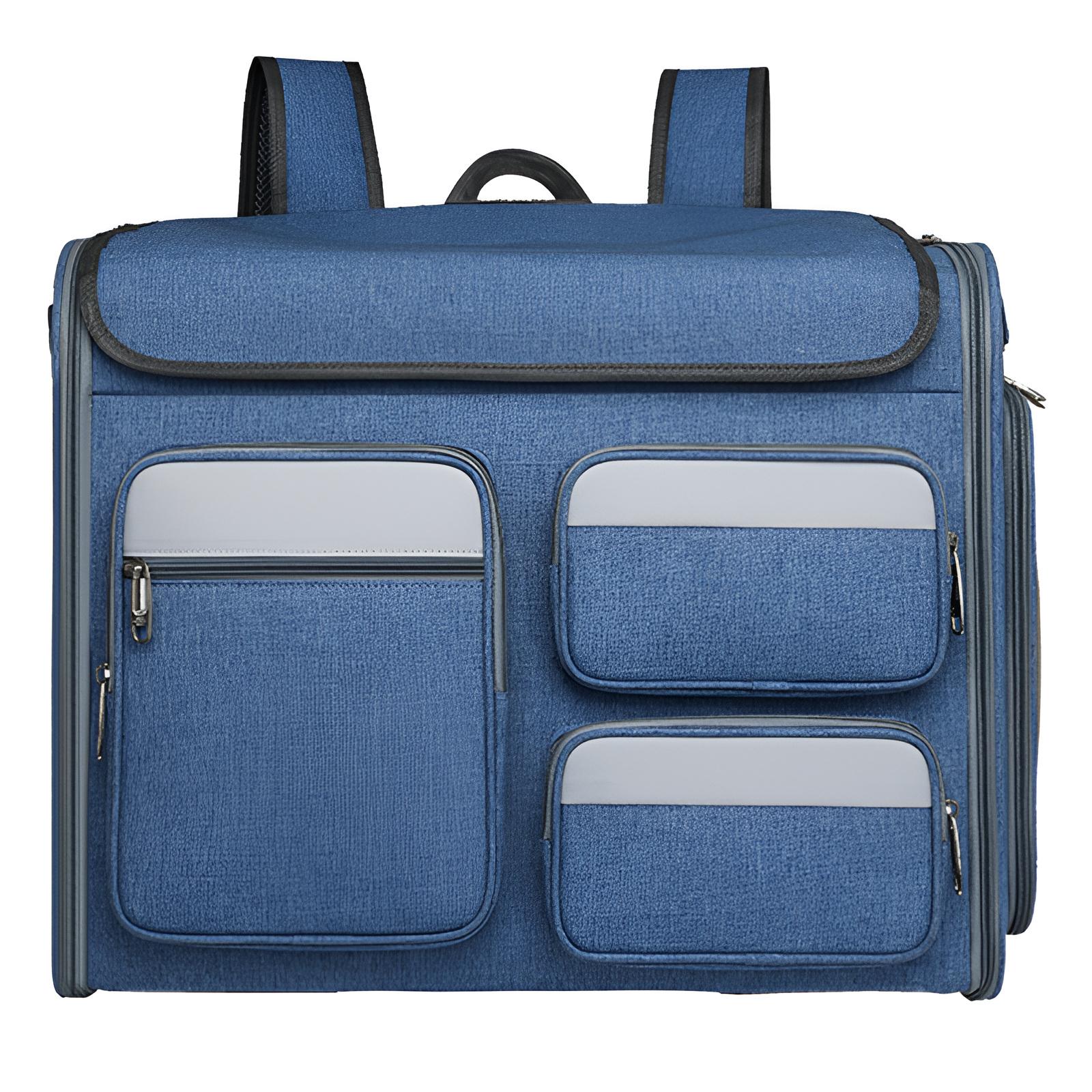 Pet trolley backpack large capacity universal wheel cat bag foldable portable pet travel dog bag