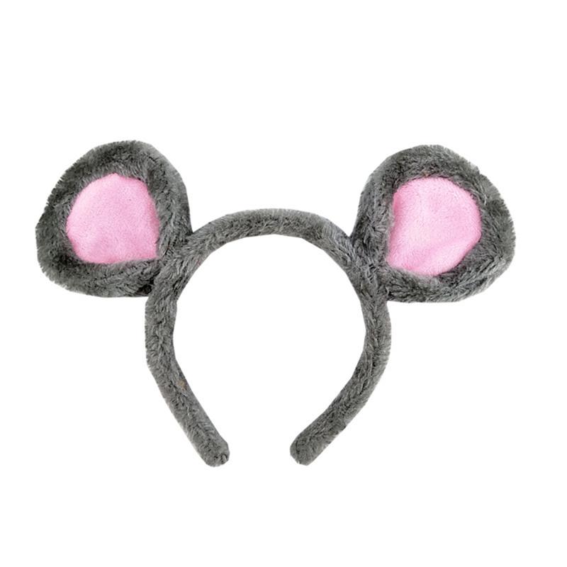 Plush Mouse Ears Headbands Cartoon Animal Ears Hair Hoop Cute Bear Ears Hairband Halloween Party Costume Photo Props