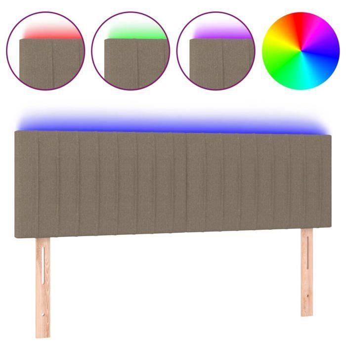 VidaXL LED Headboard Bedroom Furniture Double Bed Accessory Head of Bed Frame Interior Taupe 3121852