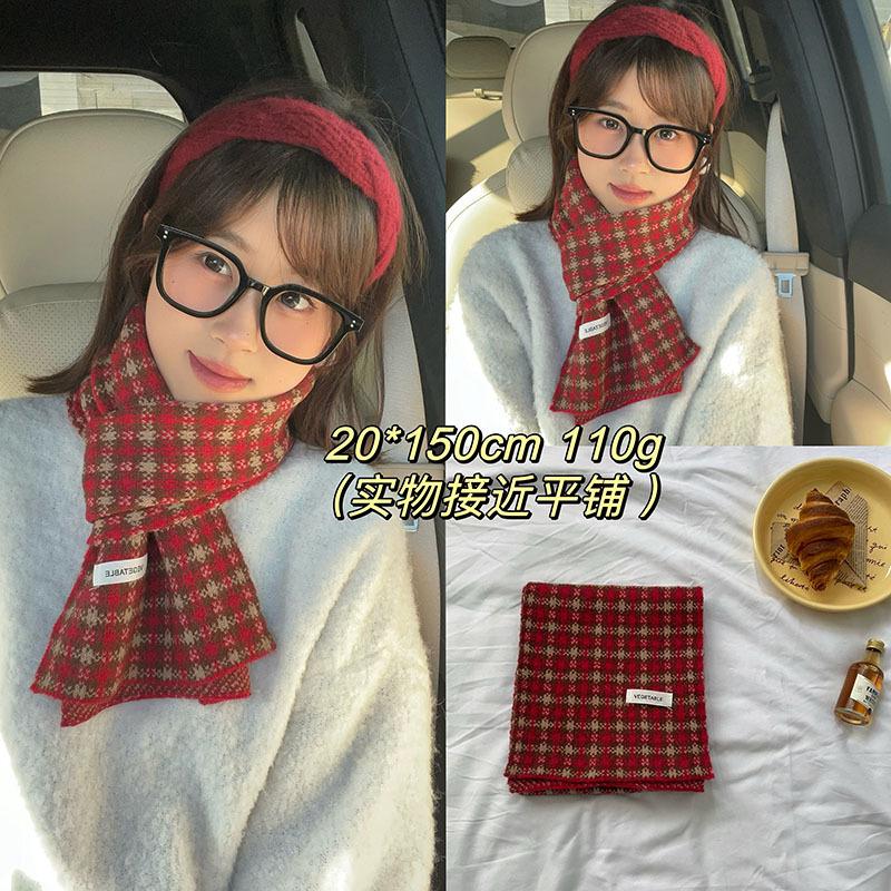Christmas Series New Red Atmosphere Scarf Collection Women's Winter Wind Advanced Autumn and Winter Warm Scarf