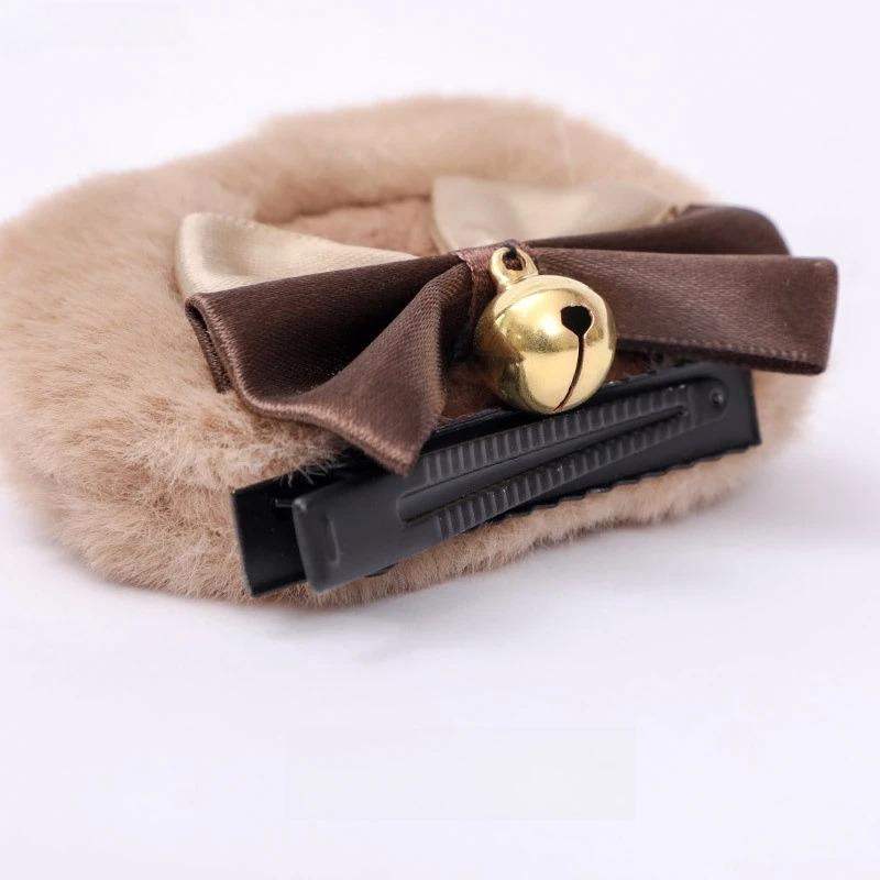 Tierohren Haarspangen Mode Kreative Haaraccessoires Doppelte Schleife Glöckchen Bärenohrclips Lolita Kawaii Cosplay Spange Dekor