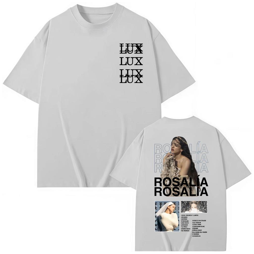 Singer Rosalia LUX Graphic T Shirts Men's Women's Fashion Aesthetic Short Sleeve T-shirt Cotton Oversized T-shirts