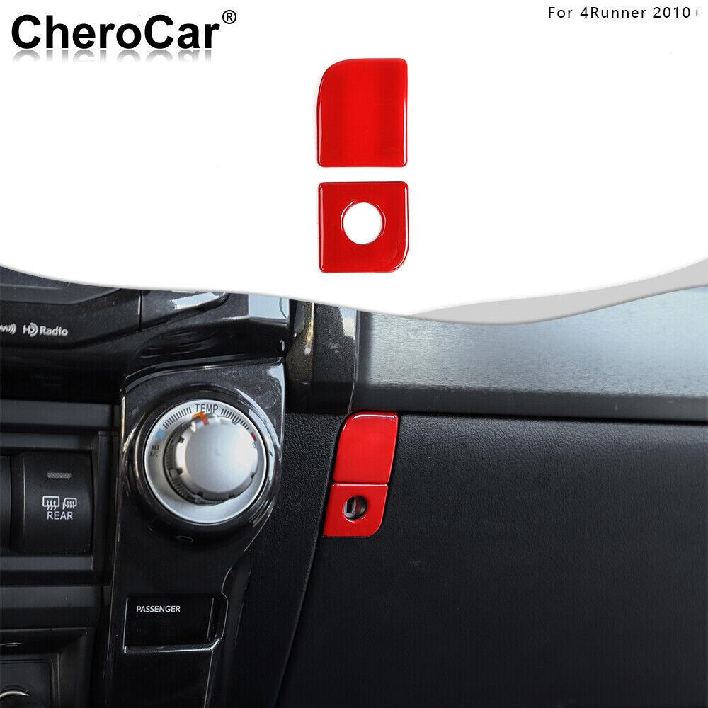 Red Co-pilot Storage Box Switch Cover Trim For 4Runner SUV 2010- Accessories