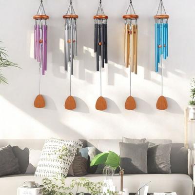Retro Serenity Wind Bell 6 Tubes Wind Bell Pendant Metal Aluminum Wind Chime  Outdoor Garden Patio