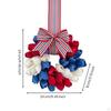 Patriotic Floral Wreath Artificial Red, White, and Blue Threshold Decoration with