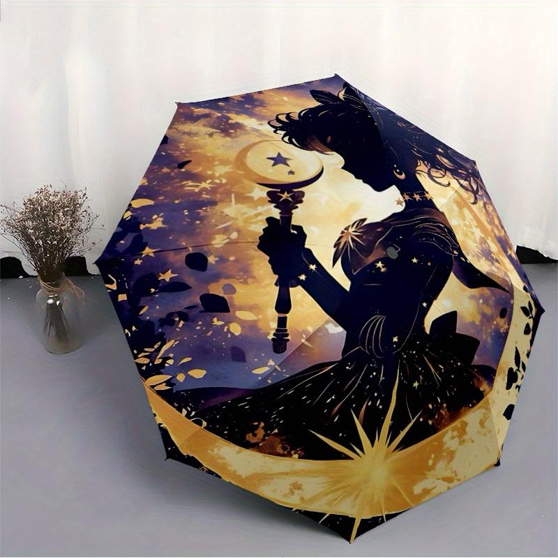 1pz Ombrello Automatico Sailormoon - Pieghevole con 8 Stecche in Ferro, Portatile per Esterno, Regalo, Ombrello da Esterno157