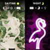 Solar Neon Flamingo Light Garden Ornament Outdoor Lawn Lamp Landscape Yard Light Wedding Party Supplies Christmas Art Decoration