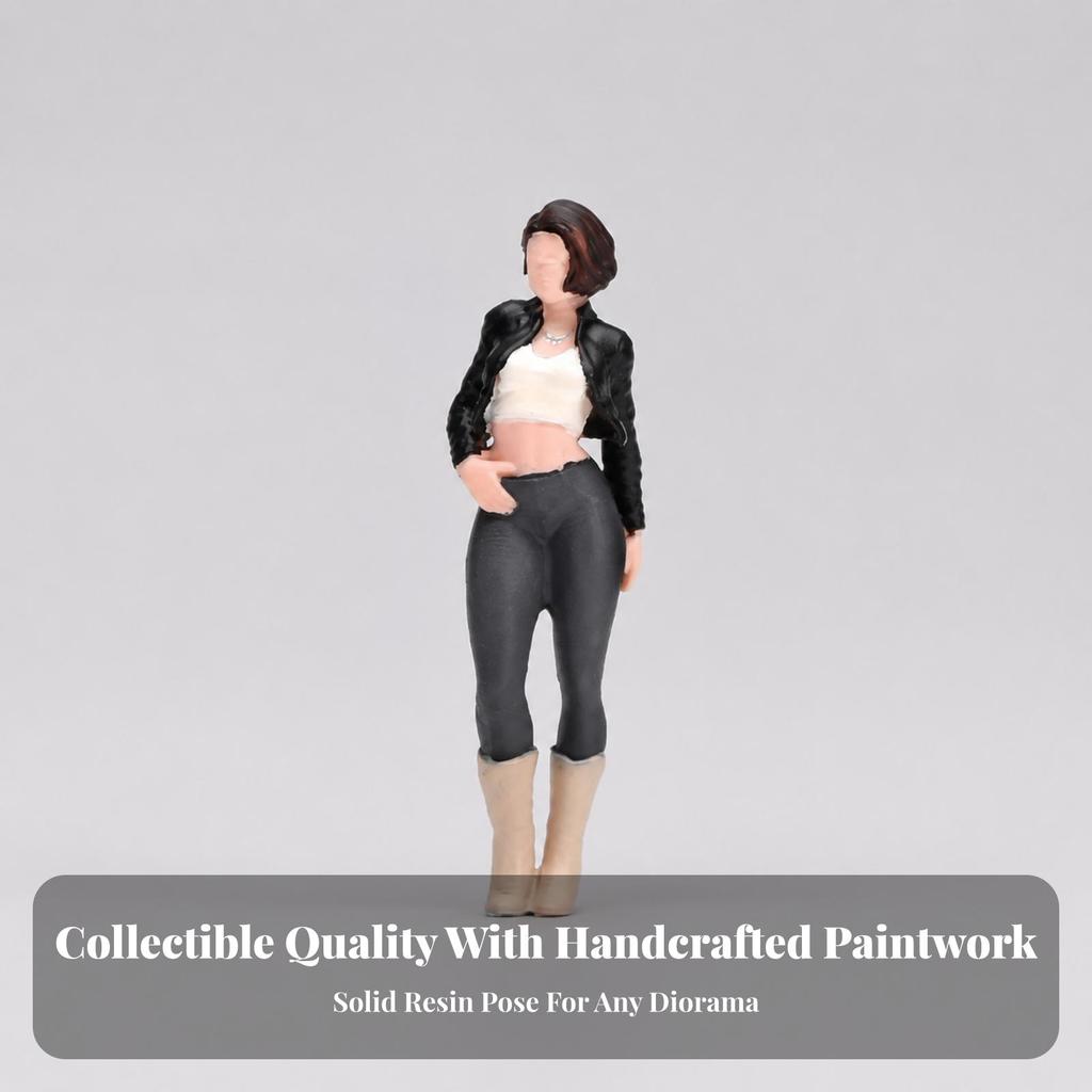 Miniature Figurine of a Woman Realistic Small for Dioramas