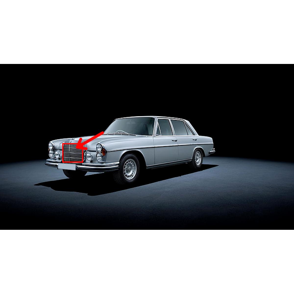 

Mercedes w108, w109 Защитная накладка на решетку радиатора, 9 шт., S-класс, 1965–1972 гг.