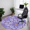 1pc Floral Pattern Carpet, Round Non Slip Durable Large Size Office Carpet, Suitable for Office