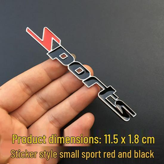 3D Sport Metal Car Logo Emblem - Modified Vehicle Decal for Tail, Door, and Side Panels