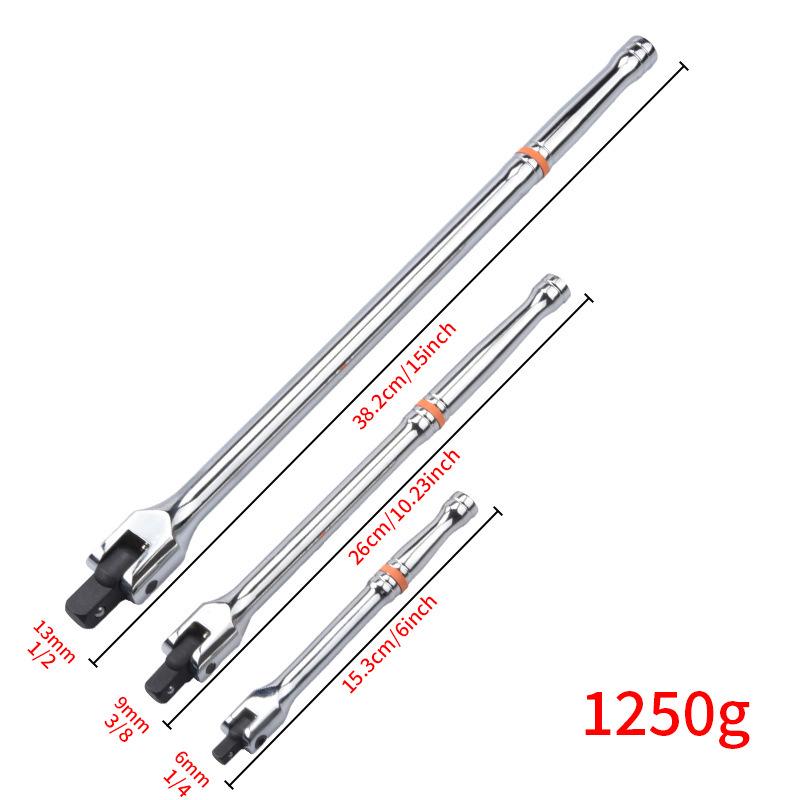 F-Handle Steering Fly Extension: Adjustable Head & Universal Bend Bar Socket Wrench