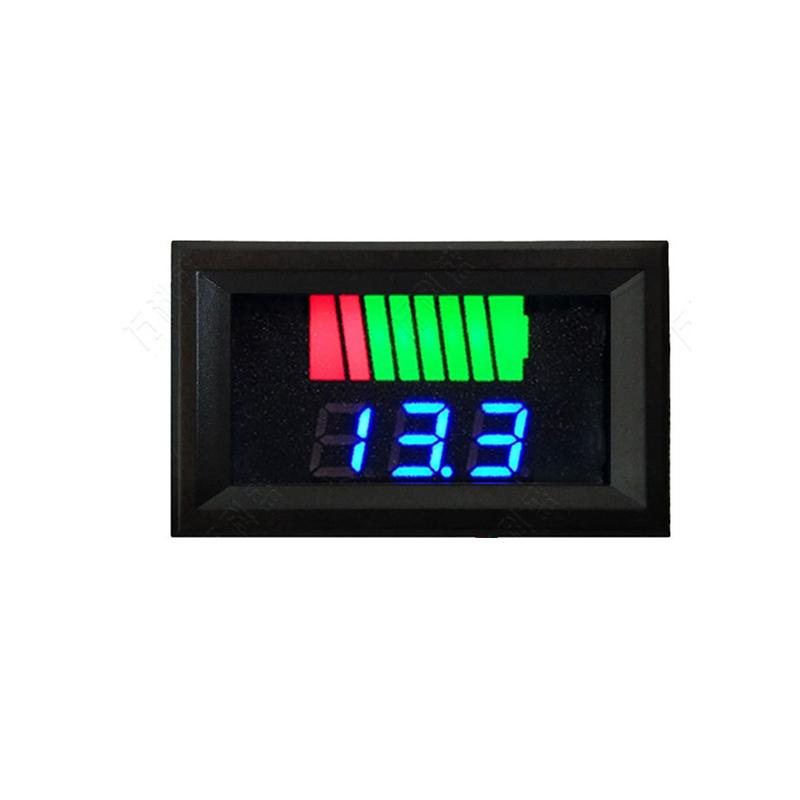 0.56'' Red Blue LCD Digital Voltmeter 12V 24V 60V 72V Battery Capacity Indicator Lead Acid Power Car Motorcycle Voltage Tester