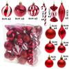 40pcs Durable Christmas Tree Balls Decoration Set Plastic Christmas Baubles Ornaments In Various Colors Ornaments