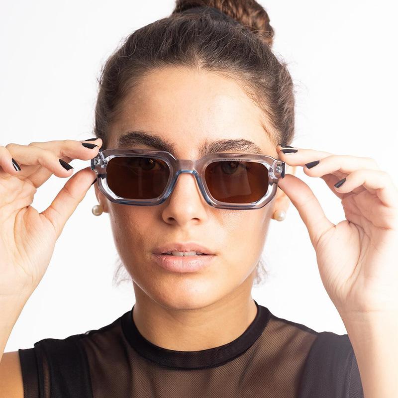 New Rectangle Sunglasses Women Men Cool Brand Designer Colorful Sun Glasses Female Male Small Frame Outdoor Eyewear