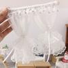 Bedroom Door Miniature Lace Curtain White Fabric Doll Curtain Model  Dollhouse Furniture