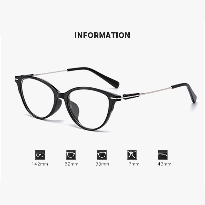Light-sensitive Color-changing Glasses With Cat-eye Frames And Large Frames For Myopia.6119