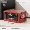 Portable Folding Storage Box with Wooden Lid