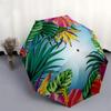 1pc Tropical Flowers Automatic Folding Umbrella, Portable Collapsible Design, 8-Rib Iron Frame, Outdoor Accessory yy250905072