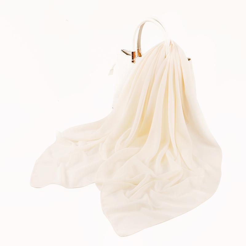 Muslim Chiffon Hijab Scarf for Women Big Solid Color Head Wrap for Women Hijabs Scarves Ladies Muslim Veil Jersey Hijabs Turban