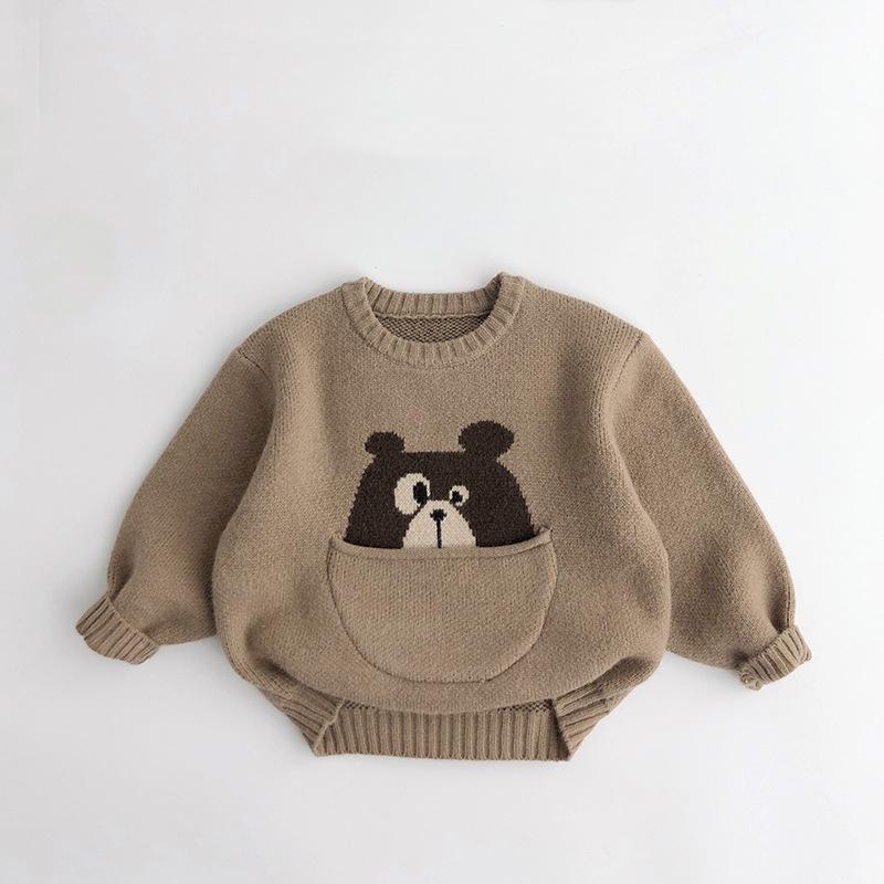 Kids Baby Clothes Sweaters Pullover Cartoon Boys Girls Knitwear Children Infant Pullover Outwear