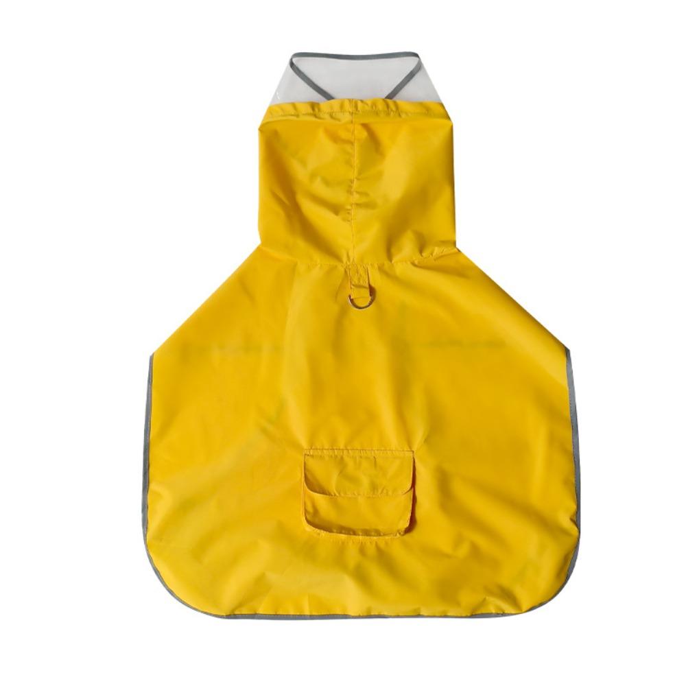 

Full Coverage Waterproof Cloak Leash Hole Rain Jumpsuit Dog Hooded Raincoat Dog Supplies XL жёлтый