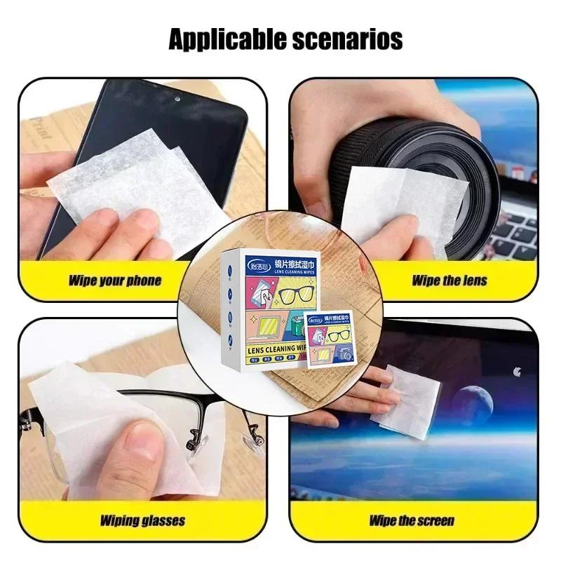 Portable Disposable Eye Glasses Cleaner Cloth Multipurpose Phone Screen High Quality Cleaning Wipes Cleaning Accessories