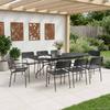Garden Dining Set 9 pcs Anthracite Steel