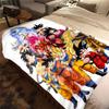 1PC Son Goku  Print Flannel Blanket, High Quality All Seasons, Home Decor, Warmth and Comfort, Perfect for Christmas Gifts