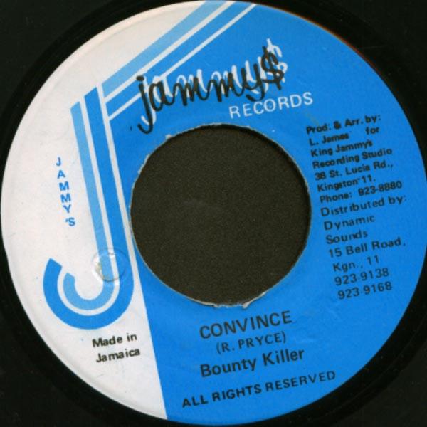7inch Record BOUNTY KILLER - Convince NONE Jammy's Records Jamaica Reggae, Ska & Dub Used
