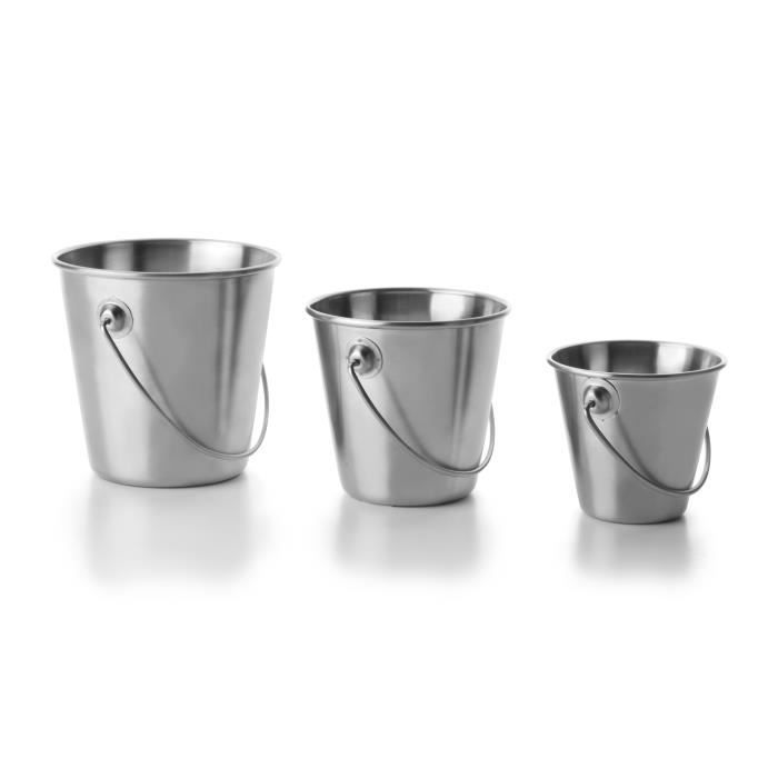 Mini Seau - IBILI - 711810 - Inox - 10 X 10 X 10 Cm - Passe Au Lave-vaisselle