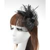 Vintage Feather Flower Bridal Headpiece With Veil And Mesh For Women
