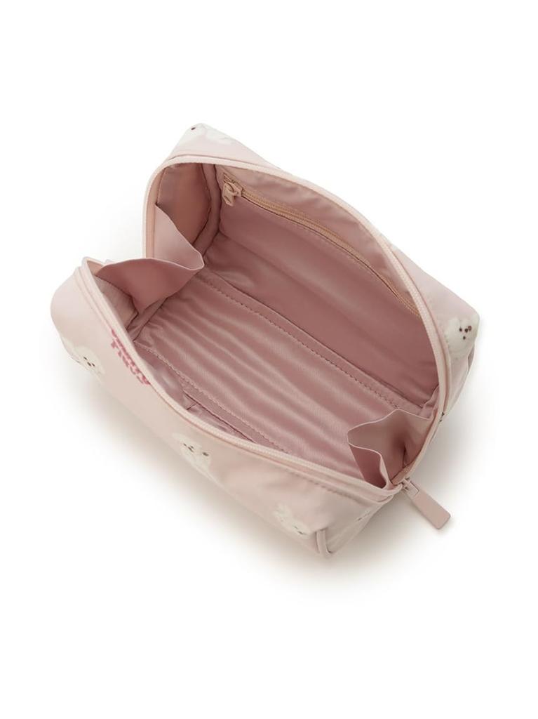 Dog Print Pouch PWGB261562 LPNK Free Size [Gelato Pique] Belly-Exposing Women's