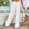 Women's Loose Casual Trousers, Comfortable Home Pants, Solid Color Casual Wide-leg Sports Pants 822