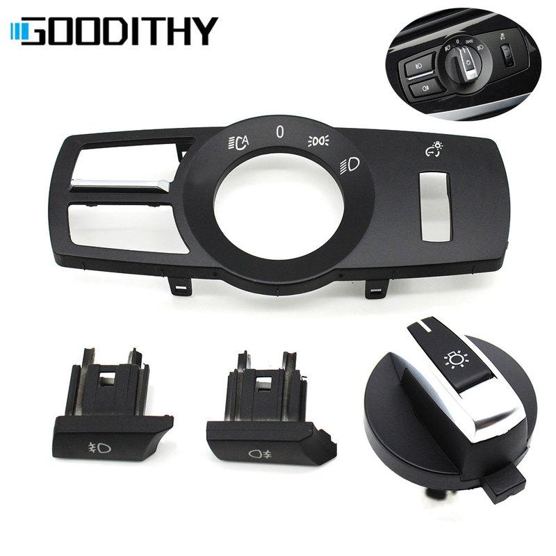 LHD RHD Panel spínače mlhových světel s otočným ovladačem světlometů pro řady BMW 5 5GT 6 7 X3 X4 F10 F11 F07 F06 F01 F25 F26