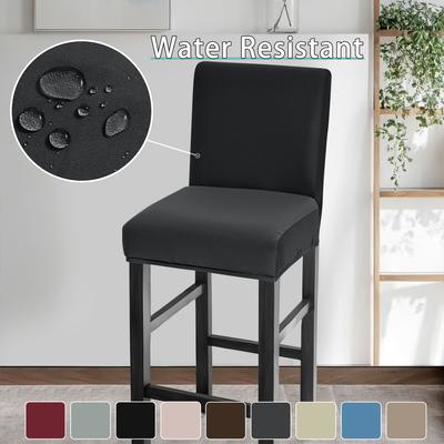 1PC Stool Covers Stretch Short Back Chair Covers Counter Height Chairs Covers for Kitchen Dining Room Cafe Furniture