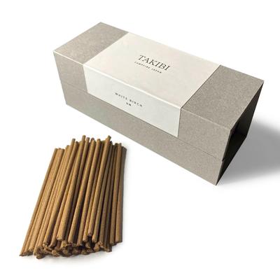 White Birch Outdoor Natural Made with Natural Birch Essential No Dyes or by Umekundo and Short Burn Mini Size "TAKIBI" Incense, Fragrance, Oils,