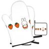 Miffy Heat-Resistant Pot Holders/Oven Mitts, Stylish and Cute Oven Mitts, Anti-Slip, Anti-Burn, Kitchen Mitts, Can be Used on Both Left and Right Hand