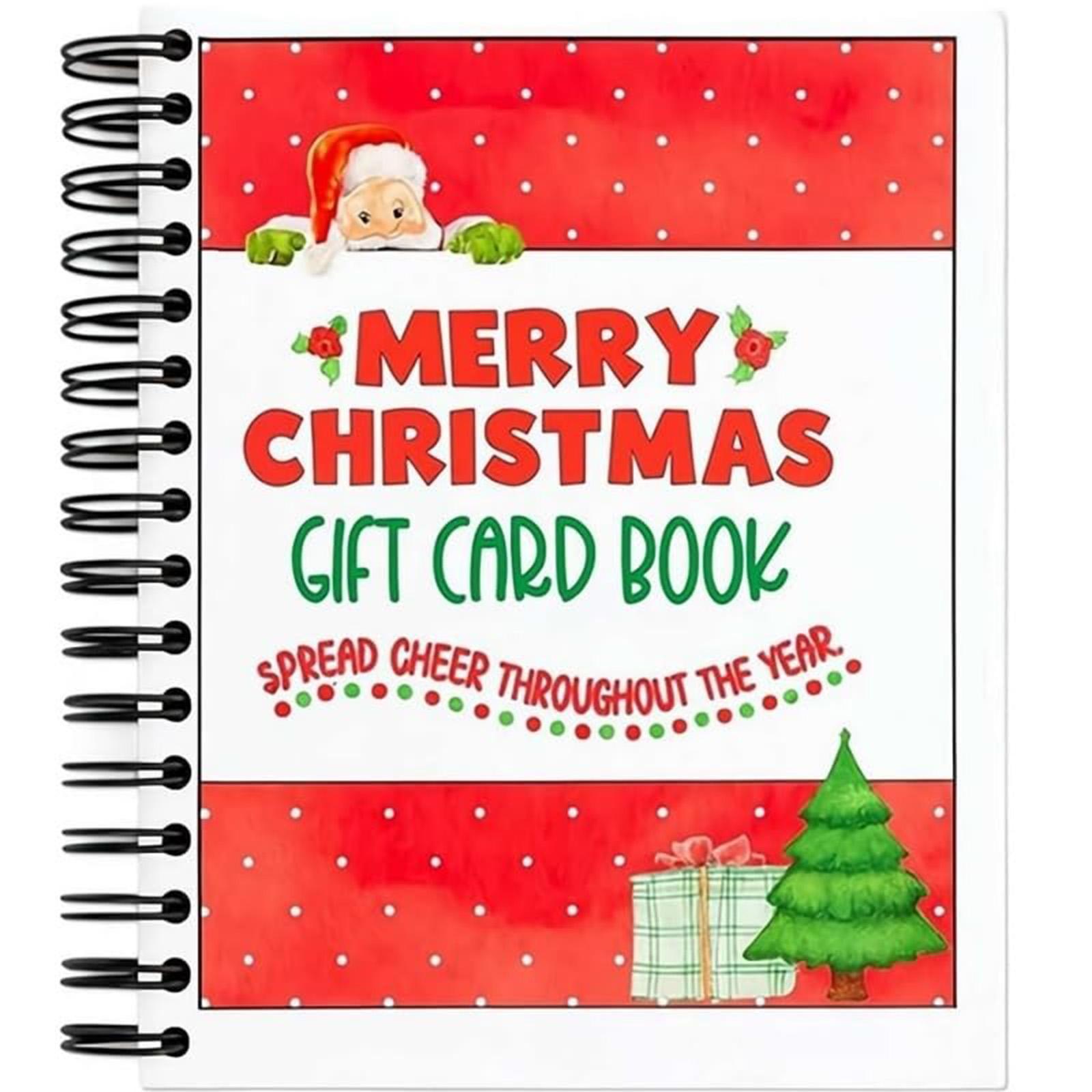 

The Gift Card Book Christmas, Colorful Christmas Card Book, Gift Card Holder With 30 Festive Pages, Message Pages, Ideal Present For Family Friends One Size