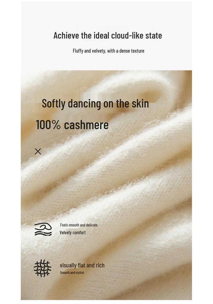 Autumn Winter Women's Solid Cashmere Sweater: Round Neck, Rolled Edge, Slimming Multi-Button Cardigan