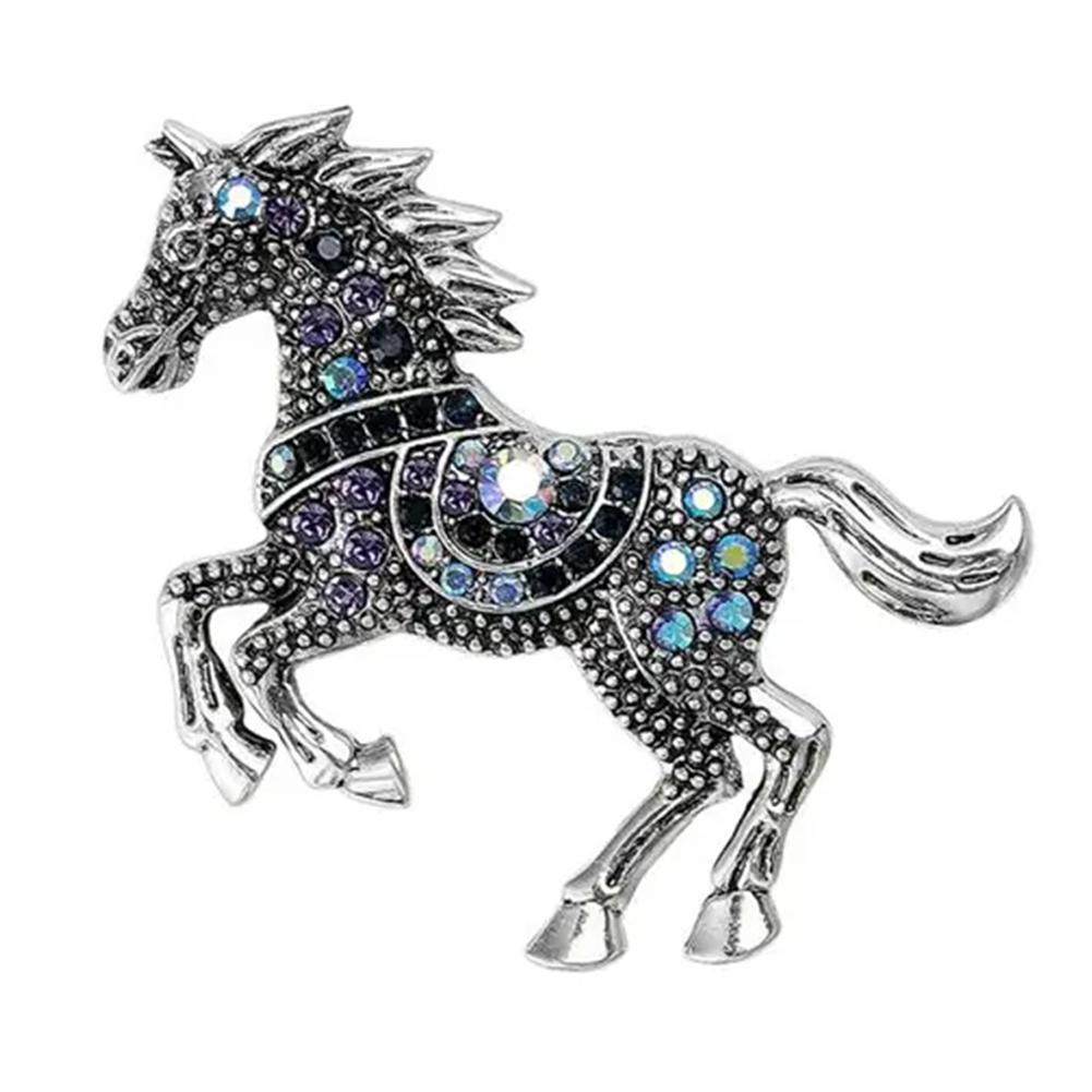 

Vintage Rhinestone Horse Brooch Cute Horse Enamel Brooch Pin Animal Lapel Pins Year Of The Horse New Year Gift Dress Accessories