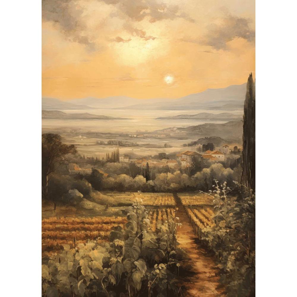 Nursery Landscape Sunset Daisy Flower Posters Wildflower Field Modern Prints Canvas Painting Wall Art Pictures Home Room Decor