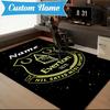 Custom Name Everton Football Crest Rug Game Carpet, Floor Mat for Bedroom Living Room Entryway Rug, Home Decor Idea Gift for Christmas Birthday