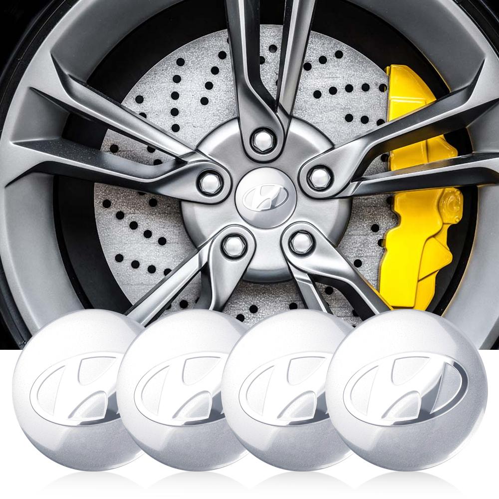 4pcs Car Wheel Center Hub Caps Sticker Auto Accessories For Hyundai Accent Elantra Wagon Tucson Sonata i10 i20 i30 i40 ix20 ix35 CC5