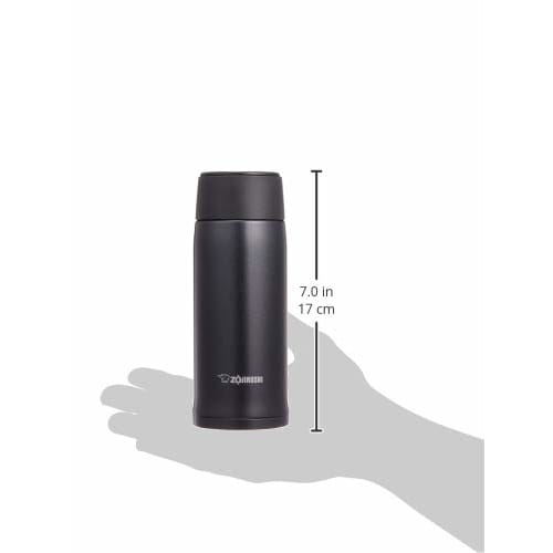ZOJIRUSHI Water Bottle Stainless Steel Mug Bottle Direct Drinking Lightweight Cold Insulation Warm 360ml Black SM-NA36-BA
