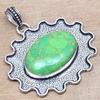 Necklace Green Turquoise Gemstone Handmade Gift For Her Silver Jewelry 2"