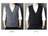 100% Pure Wool Men's Winter 2025 Cardigan Vest - Sleeveless, Middle-aged Style Sweater