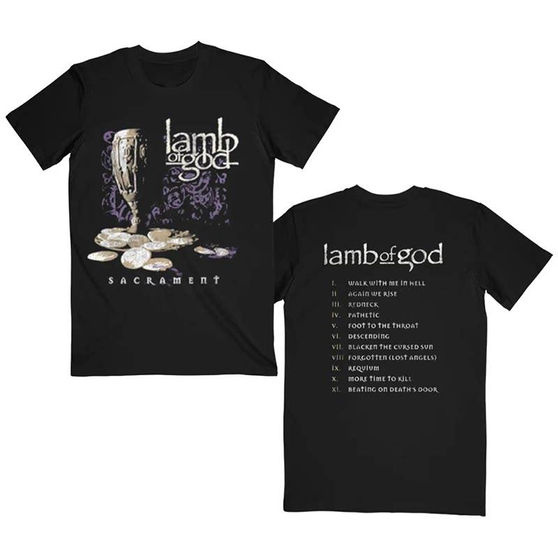 Fit Lamb of God Band American Heavy Metal New Wave Dark Rock American Loose-fit Men's T-shirt